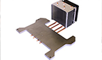 Heat pipe assembly with a flat plate connecting to a large heat sink
